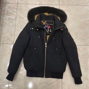 Moose Knuckles Gold Ballistic Bomber Jacket